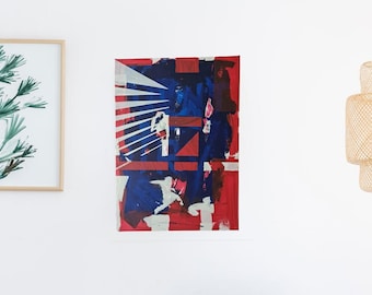 Pittura espressionista astratta: arte murale caotica e colorata