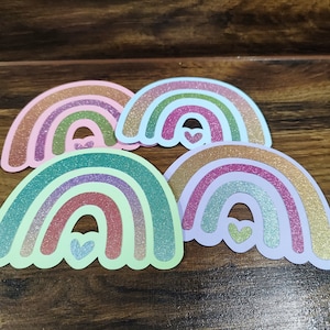 Geburtstagseinladung, Kindergeburtstag, Regenbogen, Bastelst, Glitzer