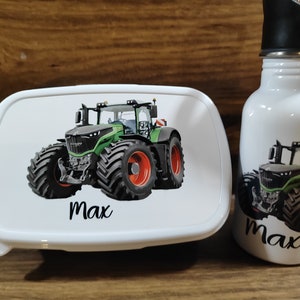 Set Vesperdose, Brotzeitdose, Lunchbox, Trinkflasche, Fendt, Claas, John Deer, Deutz, Kindergarten, Schule