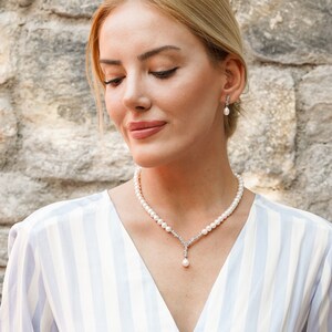 Pearl magic: 4-piece set with pearl necklace, pearl bracelet, pearl earrings and pearl ring, freshwater pearls and rhodium-plated 925 silver image 6