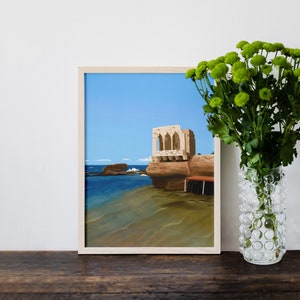 Bahsa Batroun Lebanon Landscape Art Print - Lebanese Art - Lebanese Poster - Lebanese Art Gift - Lebanese Architecture Art Print