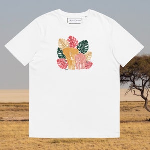 Elephants Duo unisex organic cotton t-shirt - Printed shirt - Unisex shirt - Animal t-shirt - Elephants t-shirt