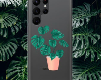Funda para Samsung Monstera Plant: Cubierta transparente verde tropical