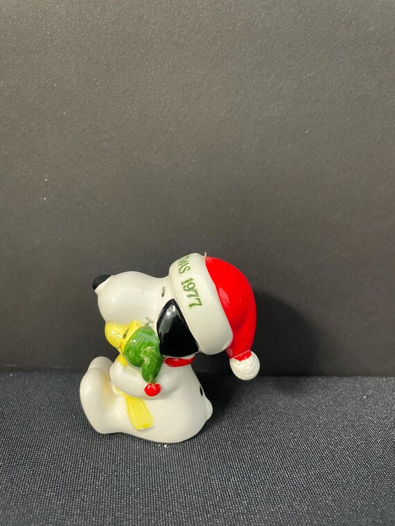 Vintage Retro Peanuts Snoopy Santa Claus With Woodstock 1977