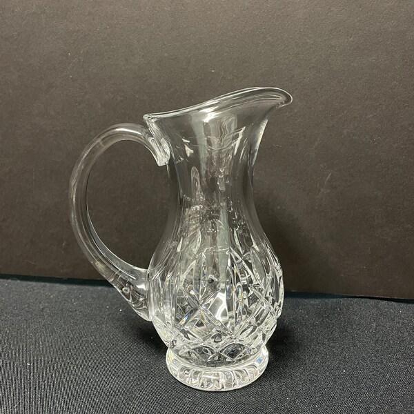 Vintage Waterford Crystal Lismore Elegant Glass Cream or Milk Pitcher 5.75"