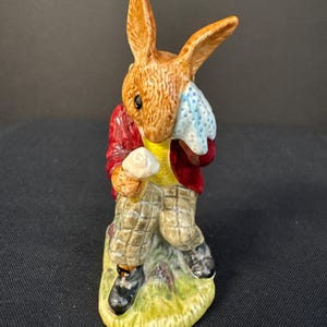 Royal Doulton Bunnykins Billie Cooling Off Camping Figurine