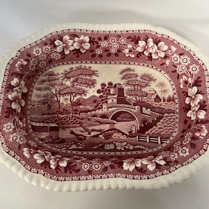Dining/serving plate from set of Tower Pink by Spode