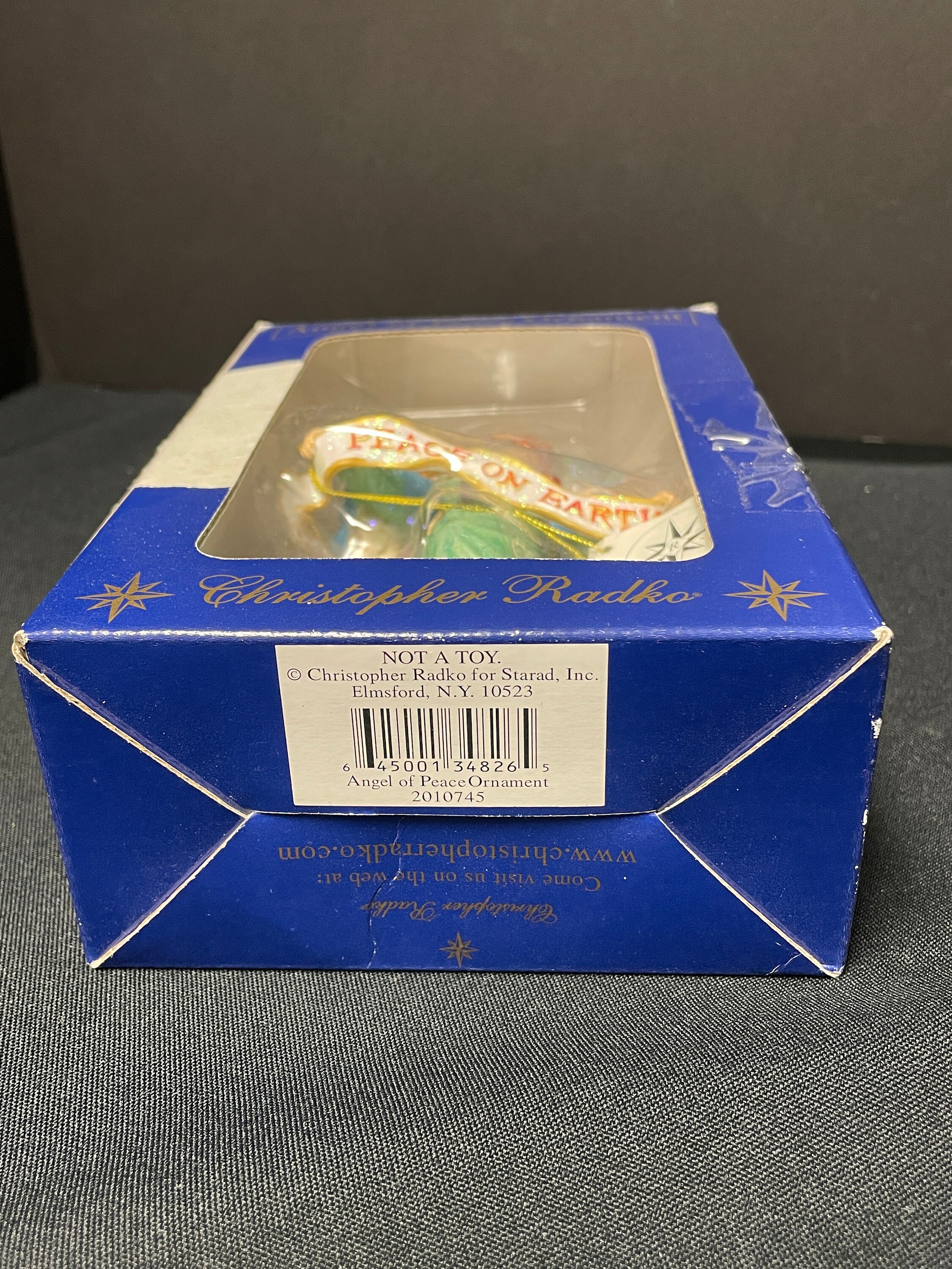 Christopher Radko Ornament "angel of Peace" Christmas Ornament in Box