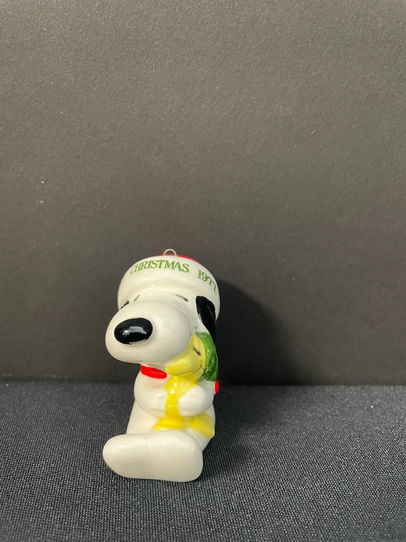 Vintage Retro Peanuts Snoopy Santa Claus With Woodstock 1977