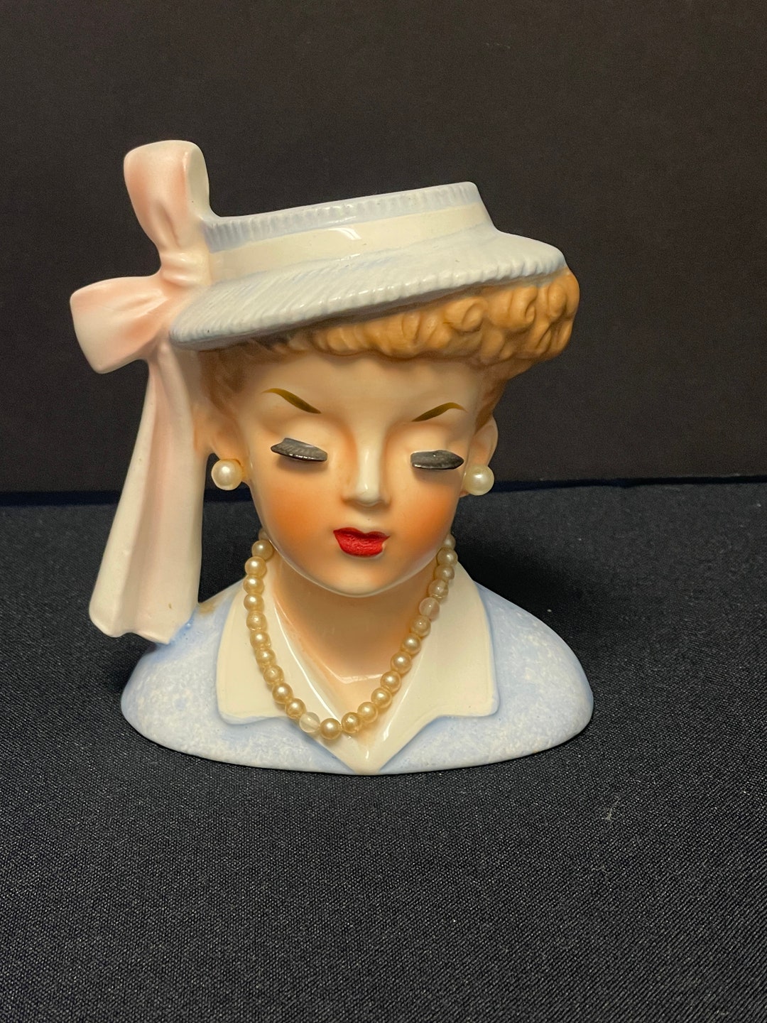 Vintage Napco Elegant Lady Head Vase Napco in Light Blue With Etsy