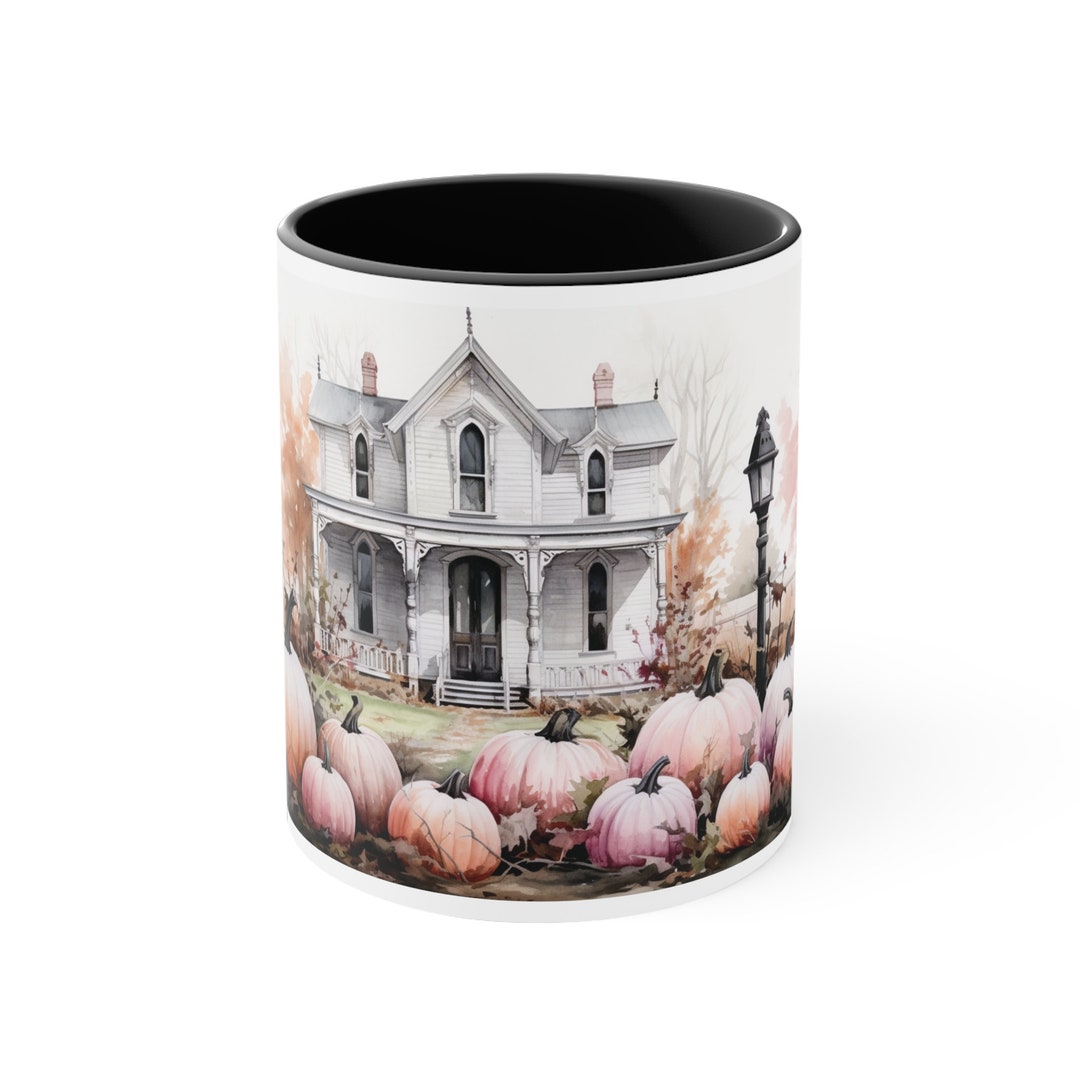 Haunted House Victorian Style Halloween Themed Pumpkin Patch Etsy