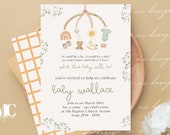 Baby Invitation | Gender Reveal | baptism dedication | baby shower | neutral baby invite | digital download