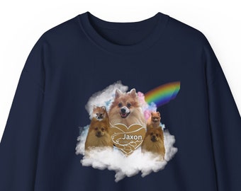 Custom Dog picture memorial gift, Dog Remembrance gift, custom dog shirt personalized pet shirt for Dog that passed , Retro dog sweatshirt