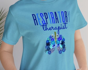 RT custom gift T-shirt, T-shirt for Respiratory Therapist custom designed flower t-shirt gift for graduating Respiratory therapist or RT