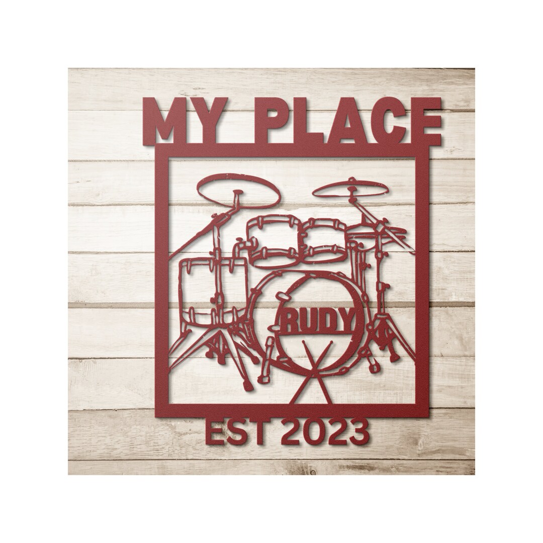 Drummer Sign Personalized Drummer Custom Designed Metal Sign, Drummer Metal Studio ...