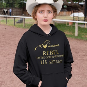 BLM Mustang sweatshirt hoodie Personalized BLM mustang hoodie with your  mustangs name HMA & freezebrand brand, I love my mustang hoodie f
