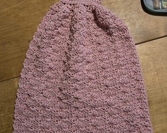 Paño de cocina de algodón tejido a crochet con botón