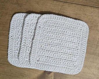 Mel’s Classic Washcloths – Handmade Cotton 3-Pack | Eco-Friendly Kitchen or Bath Wash Cloths