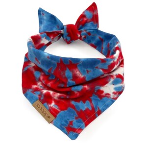 Tie Dye 4th of July Dog Bandana, Patriotic Dog Bandana, Tie Dye Bandana, Dog Bandanas, Independence Day Dog Bandana, Summer Bandanas For Dog