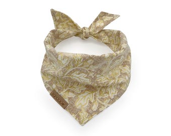 Oak Leaves Fall Dog Bandana, Embroidered Dog Bandana, Thanksgiving Dog Bandana, Classy Fall Bandana, Fall, Cat Over the Collar Bandana