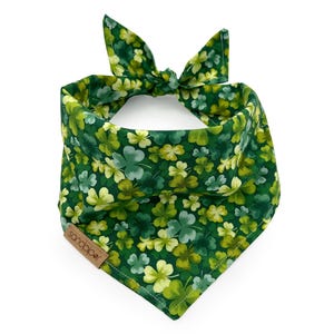 Clover St. Patrick&#39;s Day Dog Bandana, Green St. Patrick&#39;s Day Dog Bandana, St. Patty&#39;s Dog Bandana, Shamrock Bandana, Green Dog Bandana