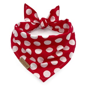 Minnie Mouse Dog Bandana, Personalized Dog Bandana, Disney Dog Bandana, Disney Working Dog Bandana, Mickey Dog Bandana, White Dots Bandana