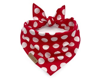 Minnie Mouse Dog Bandana, Personalized Dog Bandana, Disney Dog Bandana, Disney Working Dog Bandana, Mickey Dog Bandana, White Dots Bandana