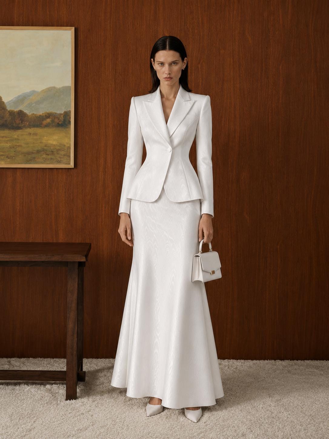 ladies white suit dress Business for Women lace up prom dresses