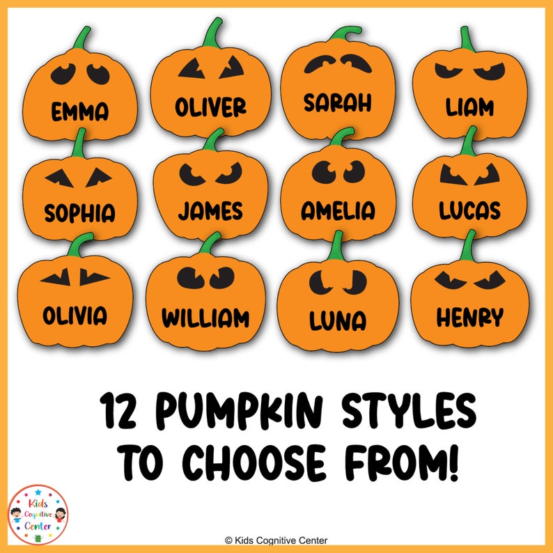 Editable Pumpkin Name Tags Printable Fall Classroom Decor - Etsy Australia