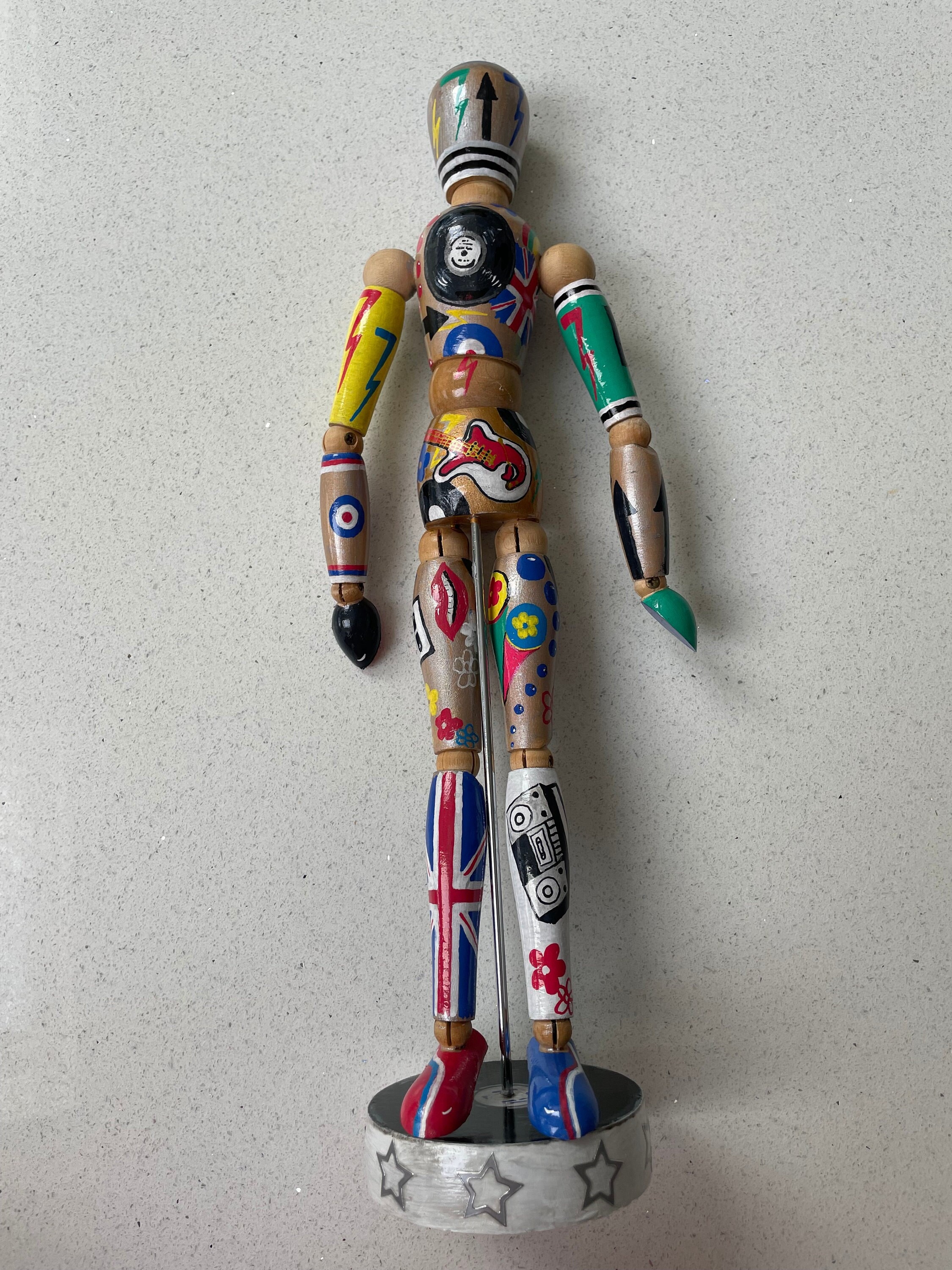 Retro Wooden Hand-painted Mannequin - Etsy