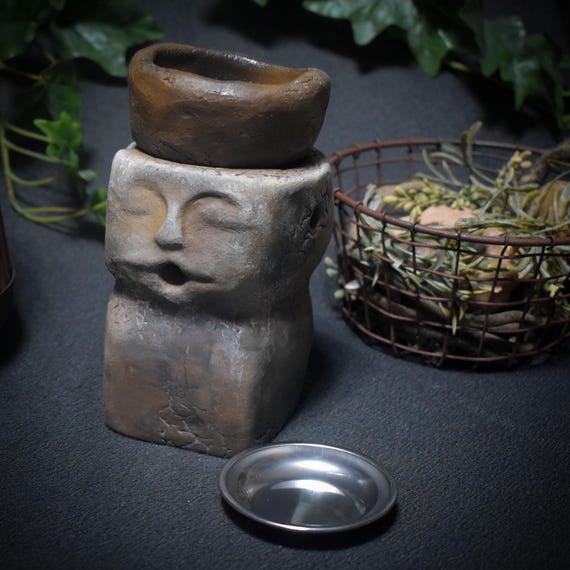 4-in-1 incense burner inspired by ancient artifacts – Handcrafted smoke-burning unique piece - Item No.: RÄG036