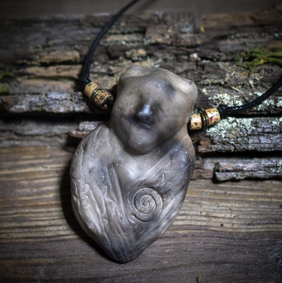 The Wisdom of the Owl Shaman – Handcrafted Smoke Burn Amulet – Powerful Necklace – Item No.: AMU066