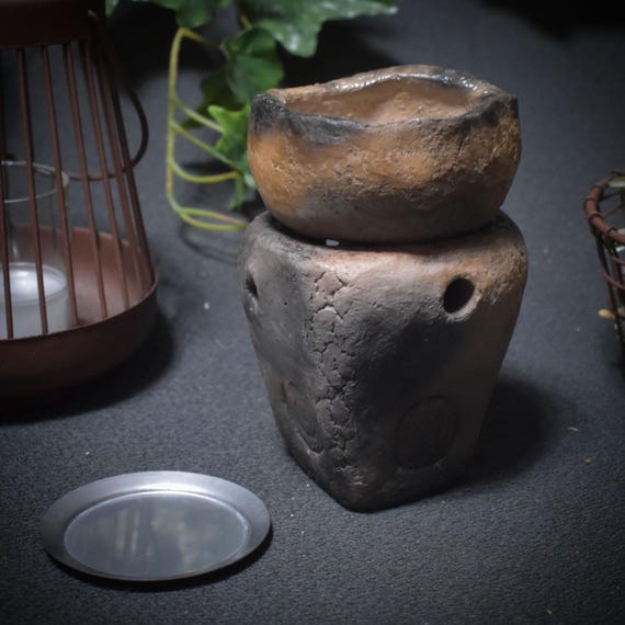 Elements of Transformation – 4-in-1 incense burner made of smoke-fired ceramic - Item No.: RÄG029