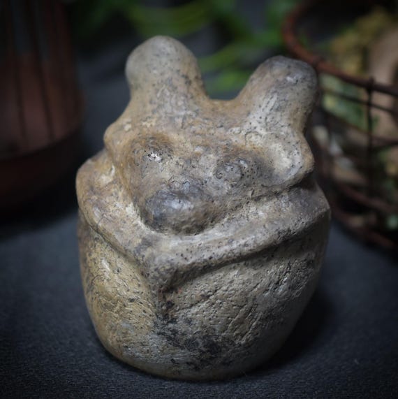 two-headed goddess - Handmade smoke-fired art - Prehistoric and natural inspirations