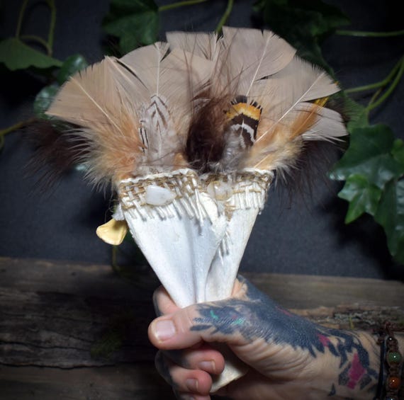 Incense Fan of Transformation – Powerful tool for your ceremonies - Incense ceremony, spiritual tool - Item No.: RÄF011