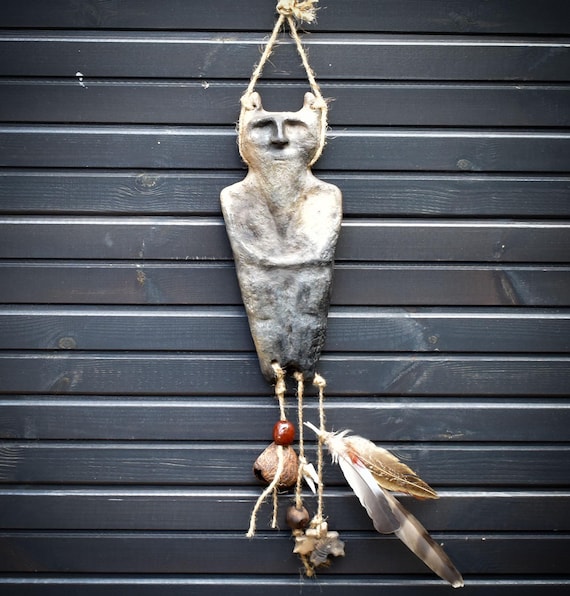 Cernunnos – The Horned God in smoke-burning art as a wall decoration – archaic in appearance – Art.No.: HEX022