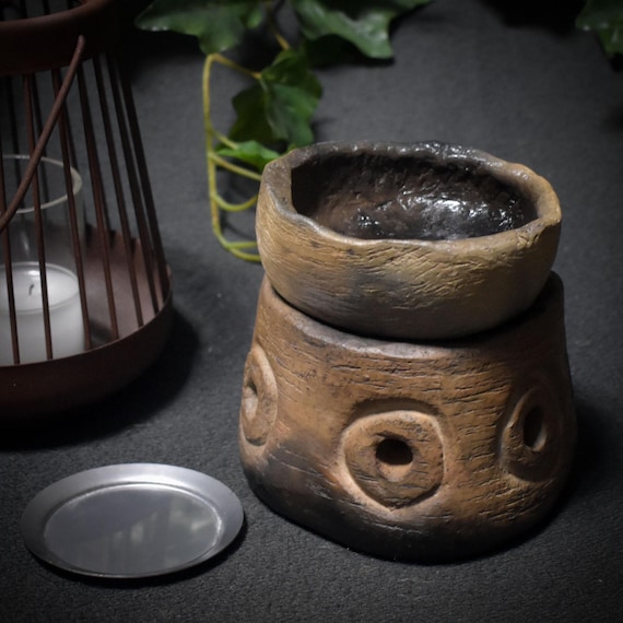 Incense burner made from traditional smoke-burning art – tealight holder/fragrance lamp/incense bowl/incense burner - Item No.: RÄG049