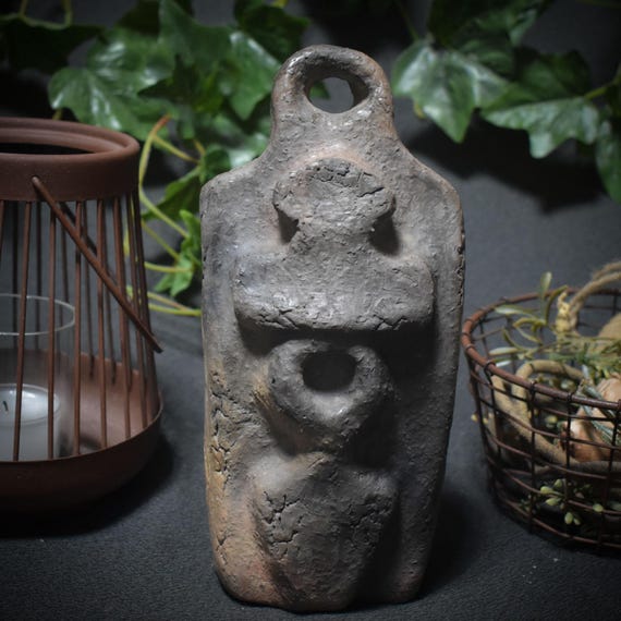 The Ancestors – Archaic sculpture in smoke-fire art – primitive art – born in fire – Art.No.: SKU109