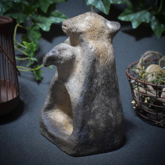 Offering bowl "Bear & Eagle" – Power animal sculpture for your rituals – Symbol of strength, protection, and vision – Item No.: SKU115