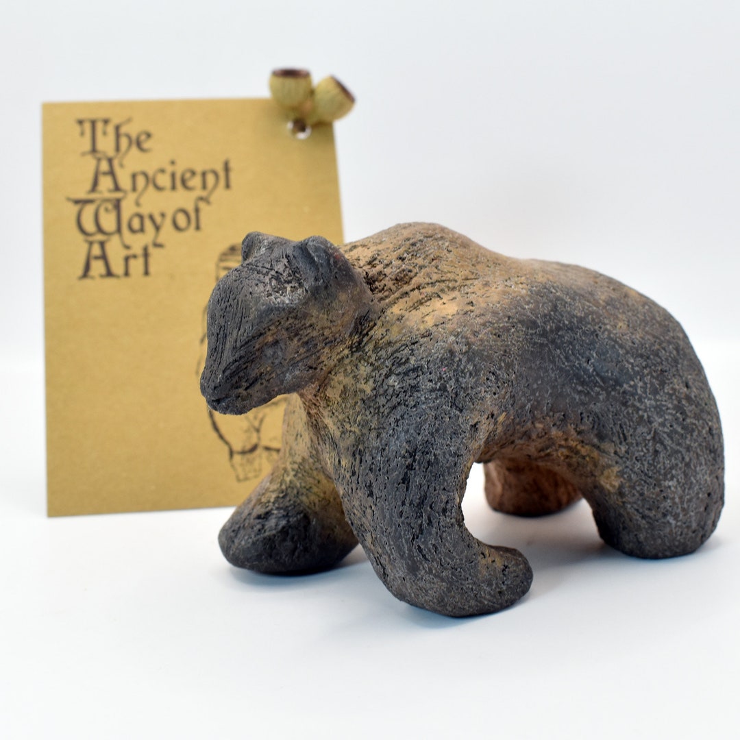 Cave Art Bear Clay Sculpture Etsy