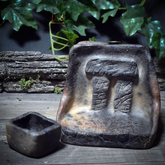 Backflow Incense Cone Holder Stonehenge – Smoke Burning Art & Ritual Power - 2 in 1 Incense Burner, Item No.: RÄH024