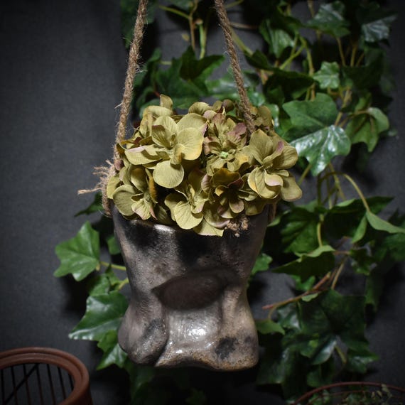 Hanging planter for succulents or small plants – rustic spring decoration Art.No.: FRO016