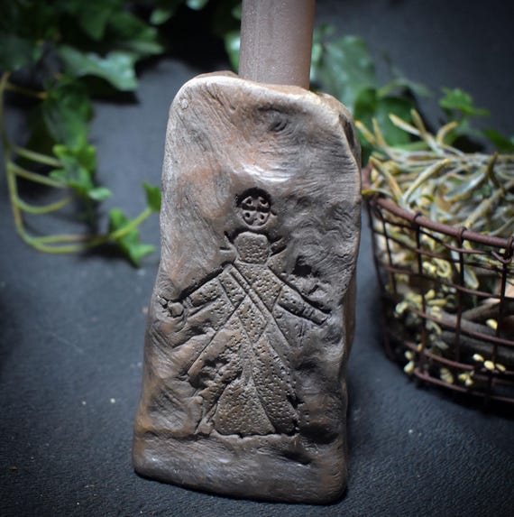 Yule candle holder – traditional smoke-burning art with Nordic protective symbol - Item No.: TKH014