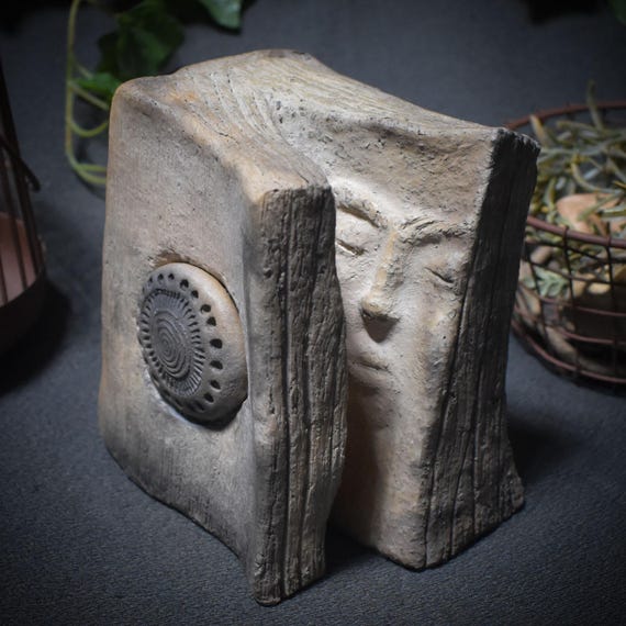 The Book of Life – Mirror of your soul – made of traditionally fired clay – archaic art with depth – Item No.: SKU143