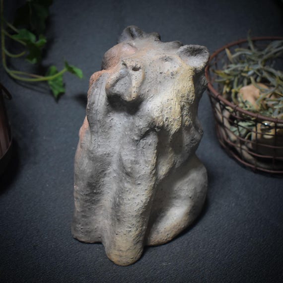 Power Animal Lion – Fireborn Sculpture in Smoke Fire Art – Archaic Art – Shamanism – Item No.: SKU140