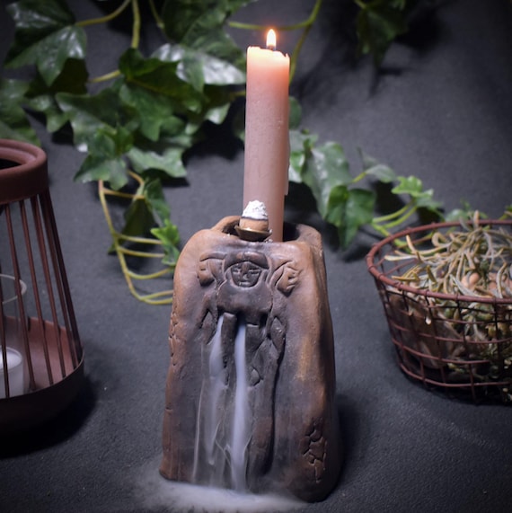 Hecate's Flame – mystical candle and incense cone holder of the triple goddess Art.No.: RÄH033