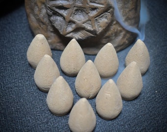 Rückfluss Räucherkegel – 10 Stück | Meditativer Sandelholz-Duft, der wie ein Wasserfall fließt