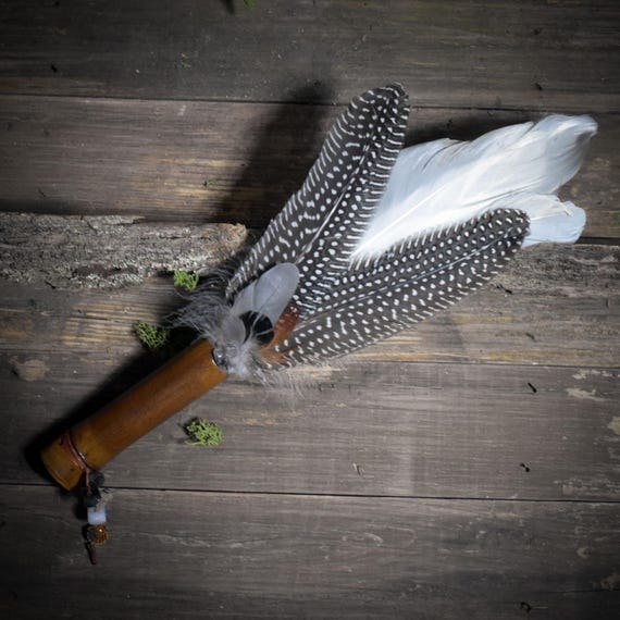 Shamanic Incense Fan - In the Flow of the Elements - Spiritual Ritual Tool - Energetic Cleansing - Item No.: RÄF005