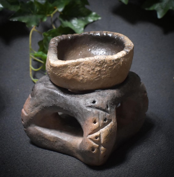 4-in-1 Incense Burner – Transformation in the Sign of the Spiral of Life - Incense Bowl/Incense Burner/Fragrance Lamp/Tealight Holder Art.No.: RÄG043