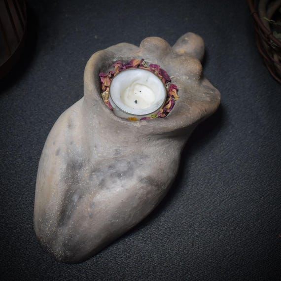 In the Womb of the Goddess – Symbol of Fertility - Tealight Holder - Gift Bowl - Smoke Fire Art - Item No.: TKH010